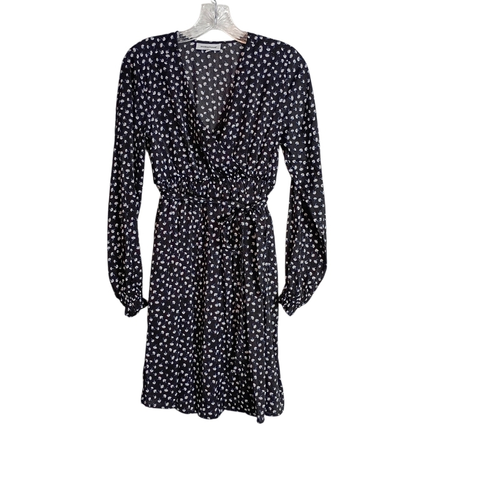 Motherhood - Black and White Floral Long Sleeve Dress - Size Small